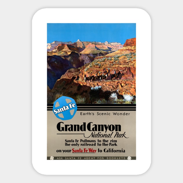 Vintage Travel Poster USA Grand Canyon Sticker by vintagetreasure